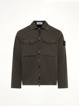 1200010 Cotton Zip-Up Shirt in Coal Grey