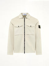 1200010 Cotton Zip-Up Shirt in Sand