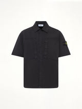 1200037 Stretch Organic Cotton SS Shirt in Black