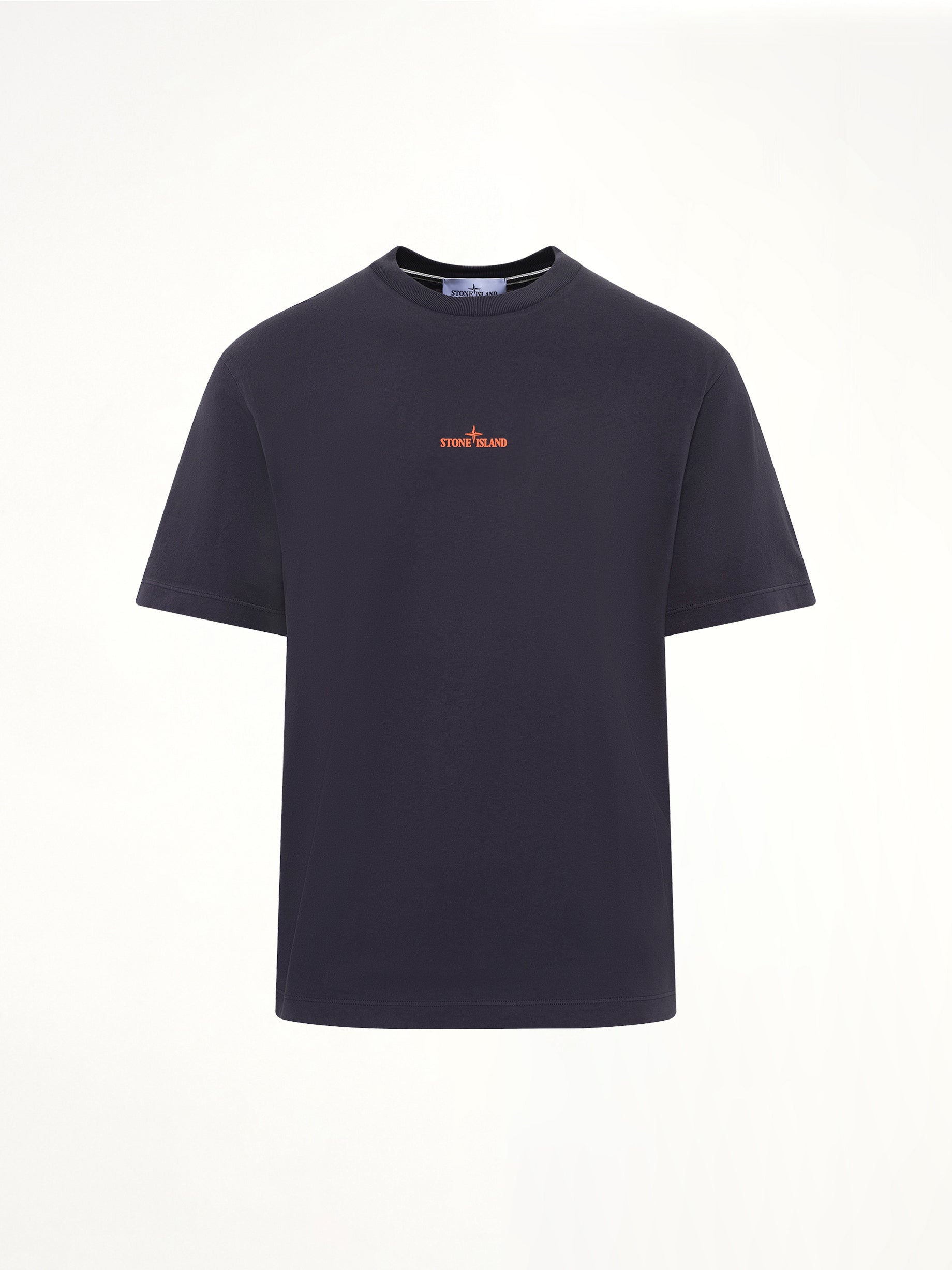2100001 Cotton Logo T-Shirt in Blue Navy