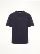 2100001 Cotton Logo T-Shirt in Blue Navy