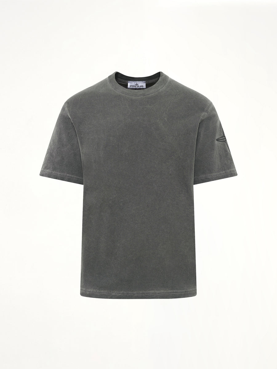 2100024 Garment Dyed T-Shirt in Black