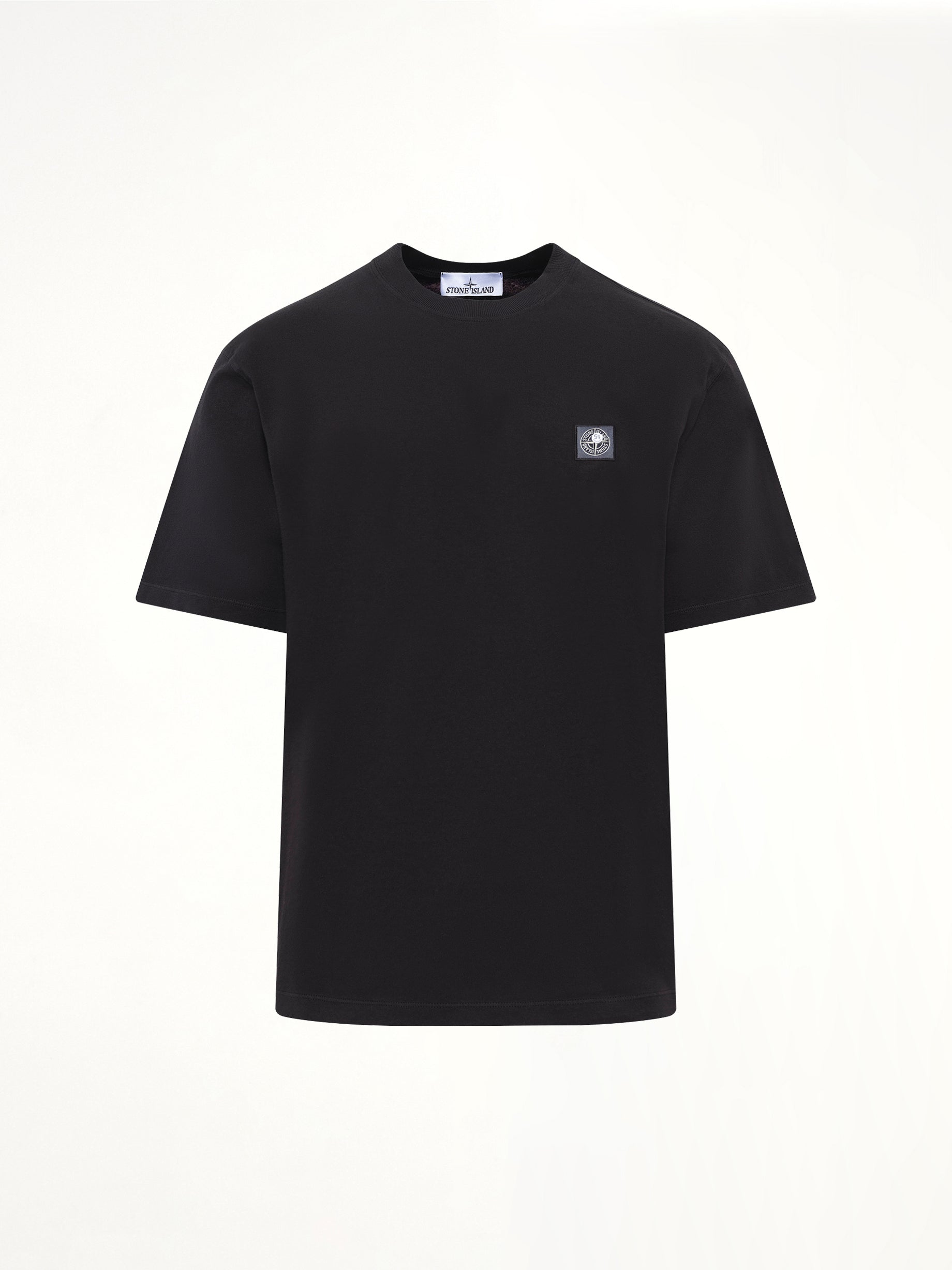 2100030 Cotton Compass Patch T-Shirt in Black