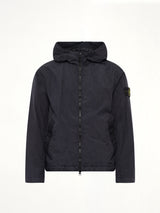 4100001 Crinkle Reps Hooded Jacket in Navy Blue