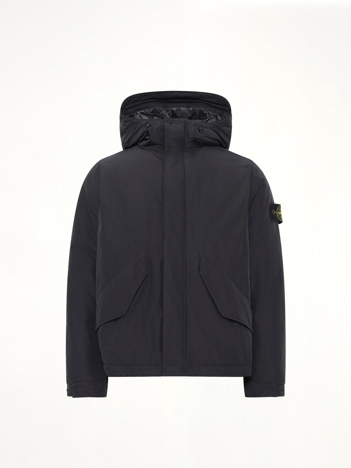 4100010 Nylon Short Parka in Black
