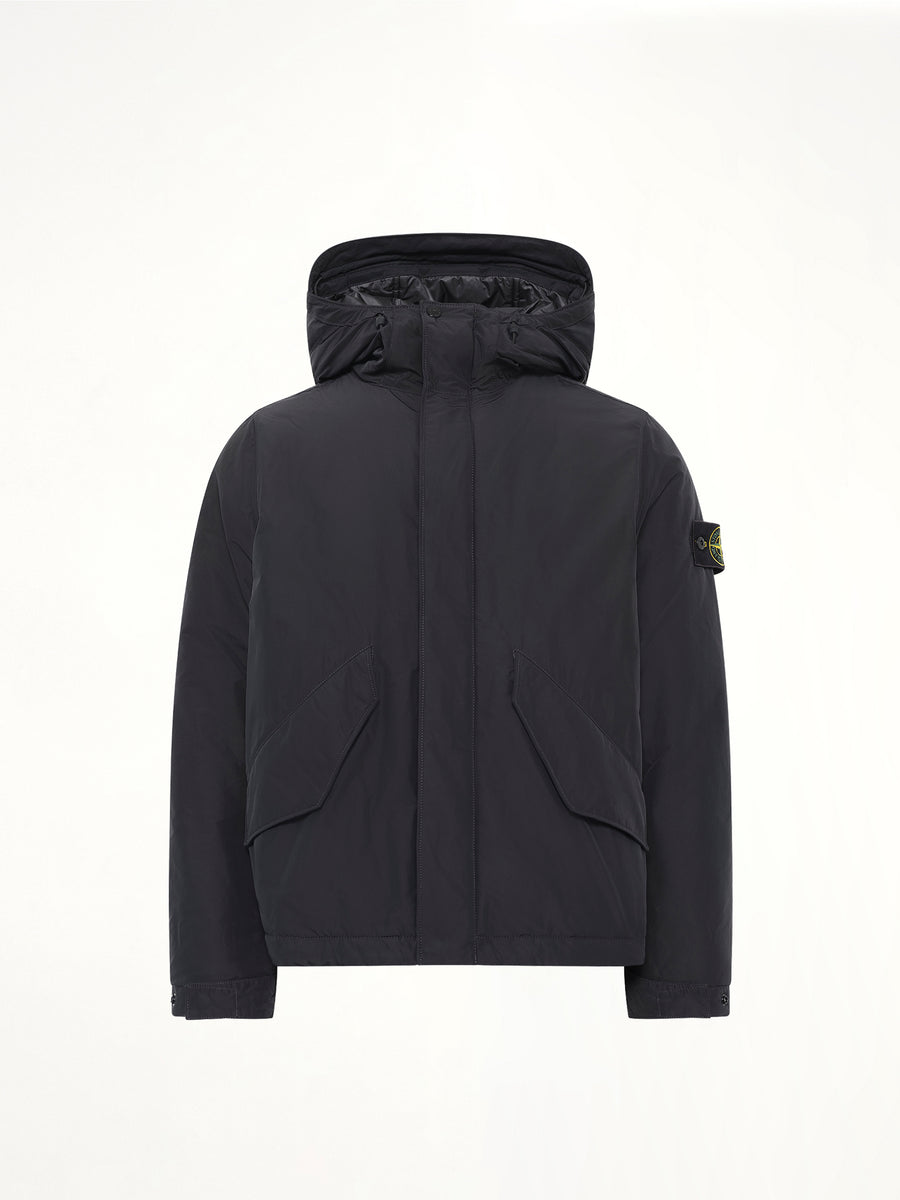4100010 Nylon Short Parka in Black