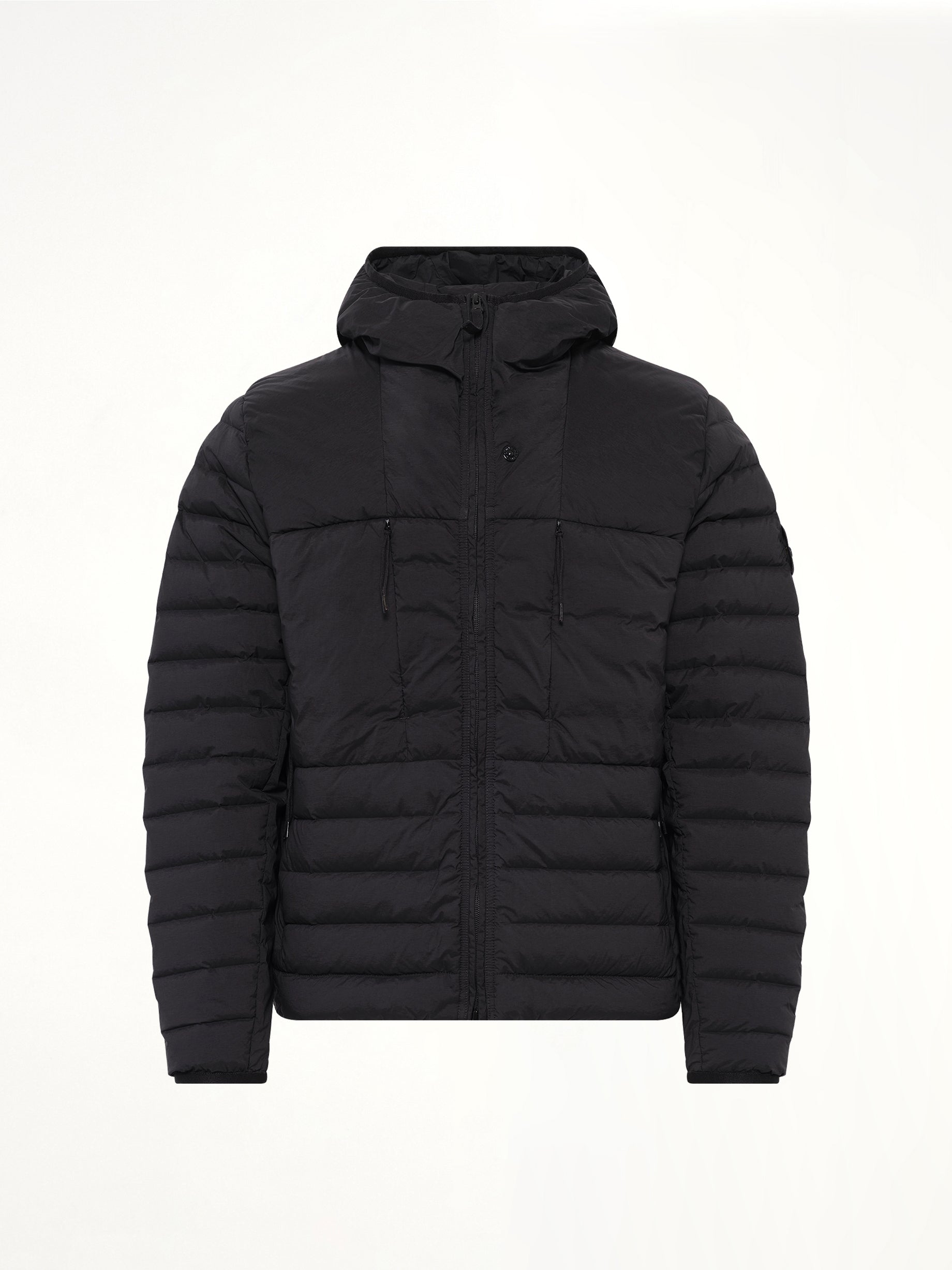 4100107 Seamless Tunnel Nylon Down Jacket in Black