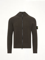 5100017 Full Rib RWS Wool Cardigan in Coal Grey
