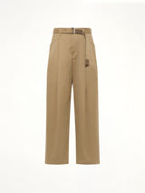 Cotton Chino Pants in Dark Beige