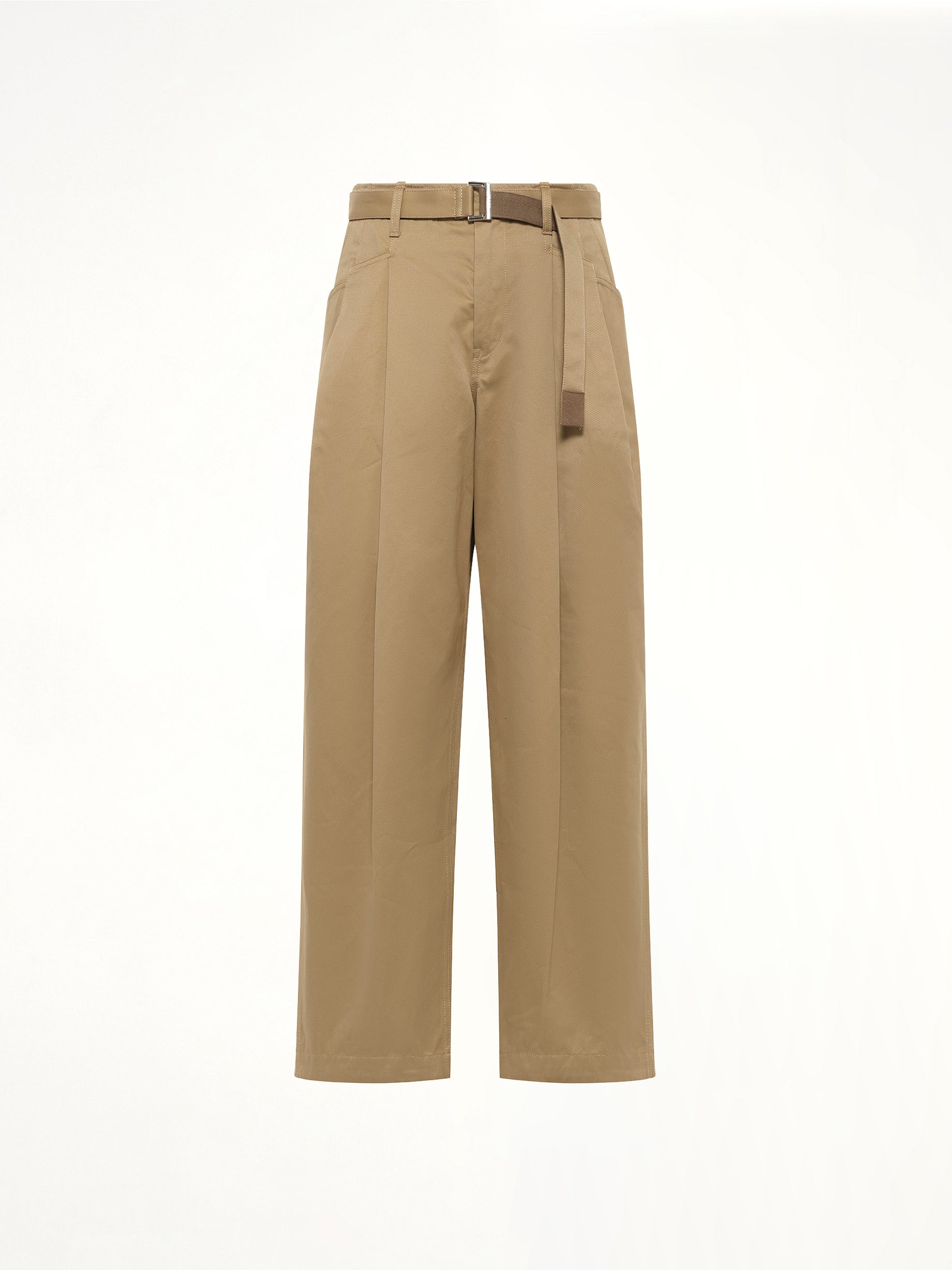 Cotton Chino Pants in Dark Beige