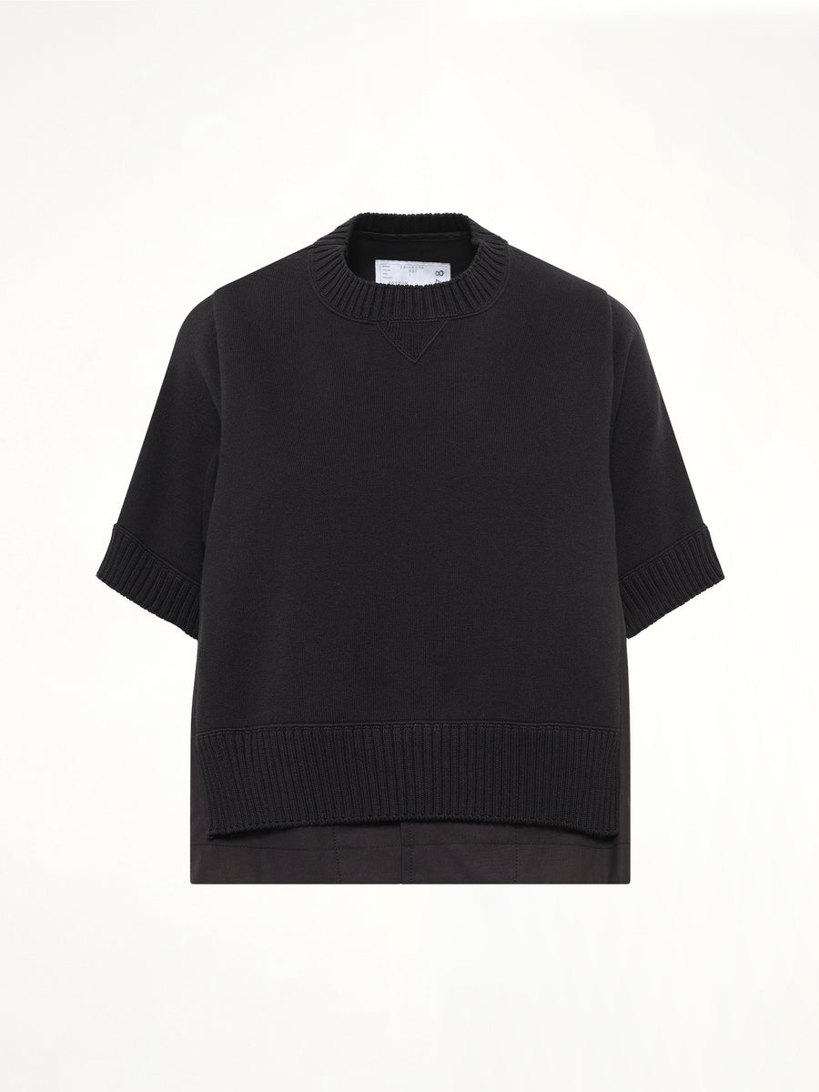 Cotton Weather x Cotton Cashmere Knit Sweater in Black