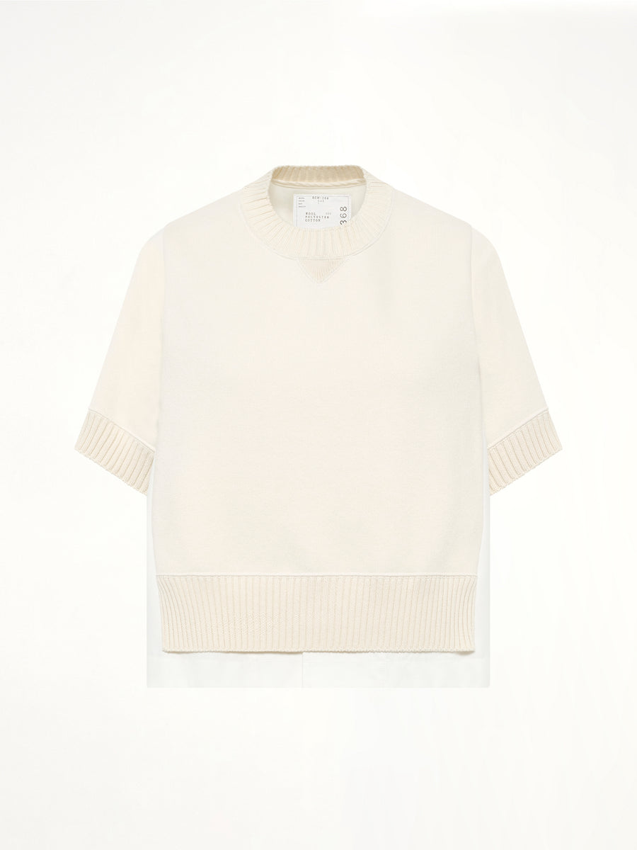 Cotton Weather x Cotton Cashmere Knit Sweater in Off White