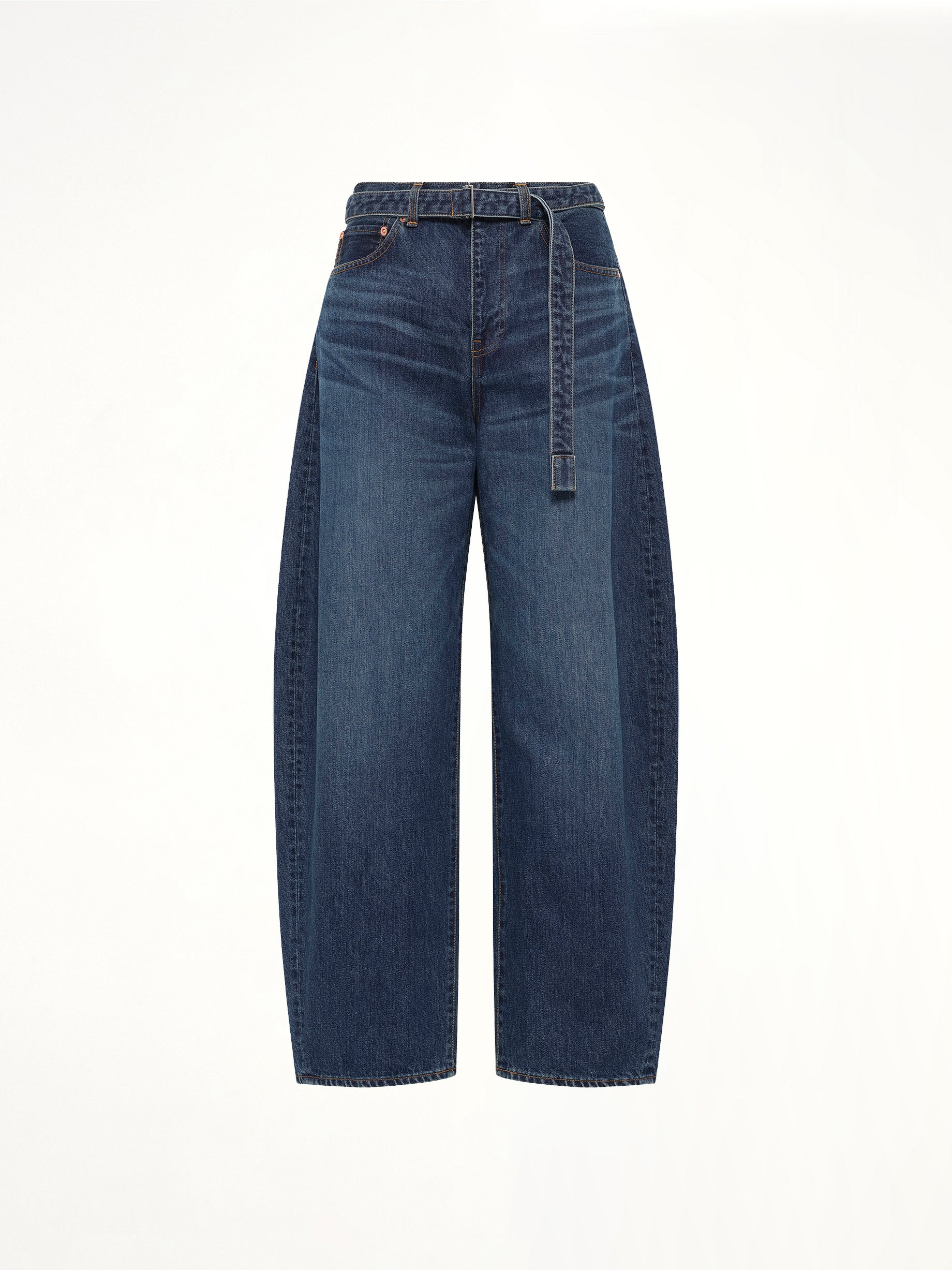 Barrel Denim Pants in Blue