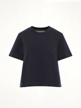 Denim x Cotton Jersey T-Shirt in Navy/Blue