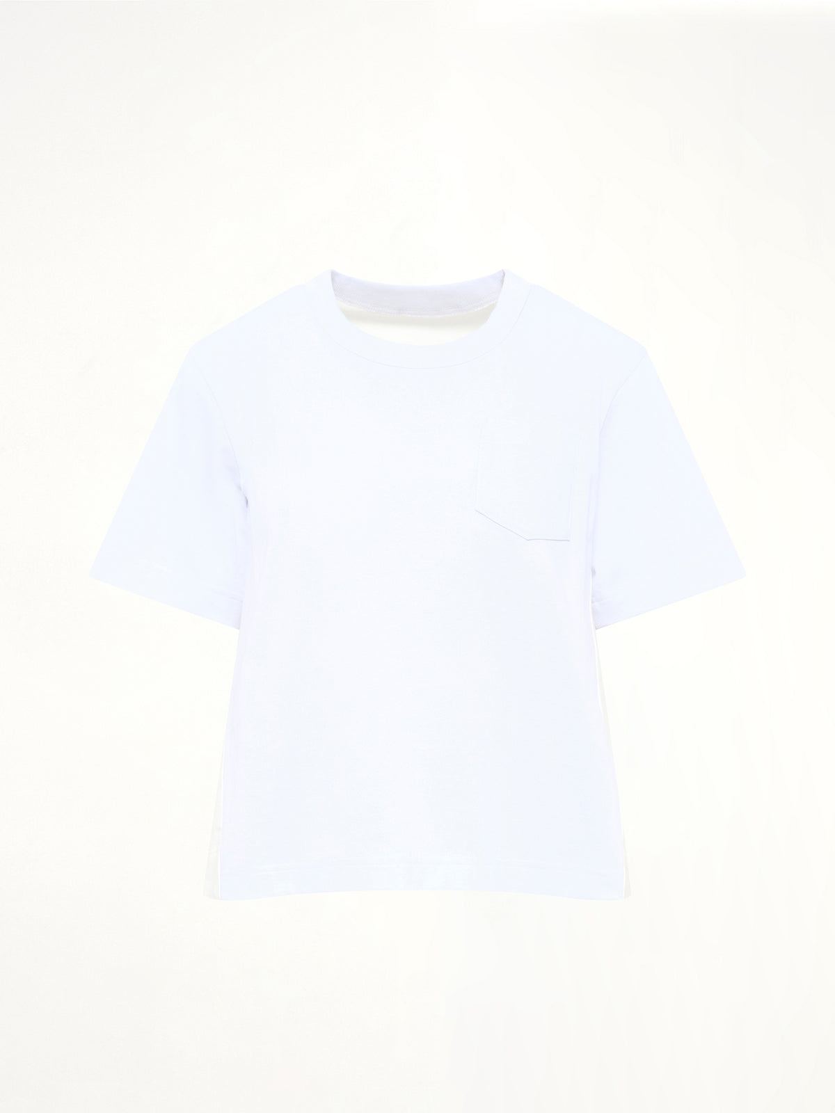 Denim x Cotton Jersey T-Shirt in White/Off White