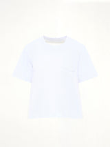 Denim x Cotton Jersey T-Shirt in White/Off White