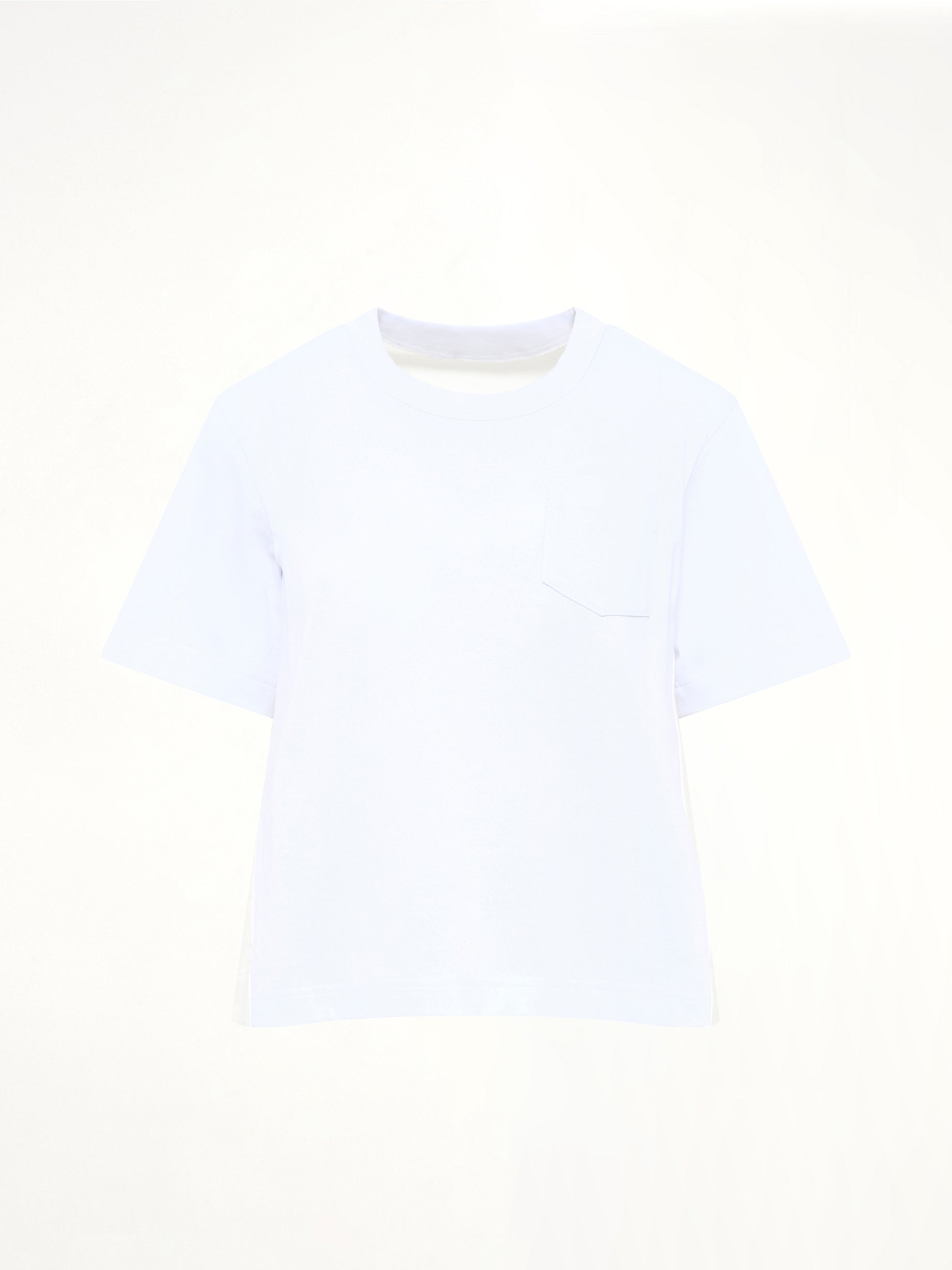 Denim x Cotton Jersey T-Shirt in White/Off White