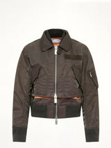 Nylon Twill Blouson in Dark Khaki
