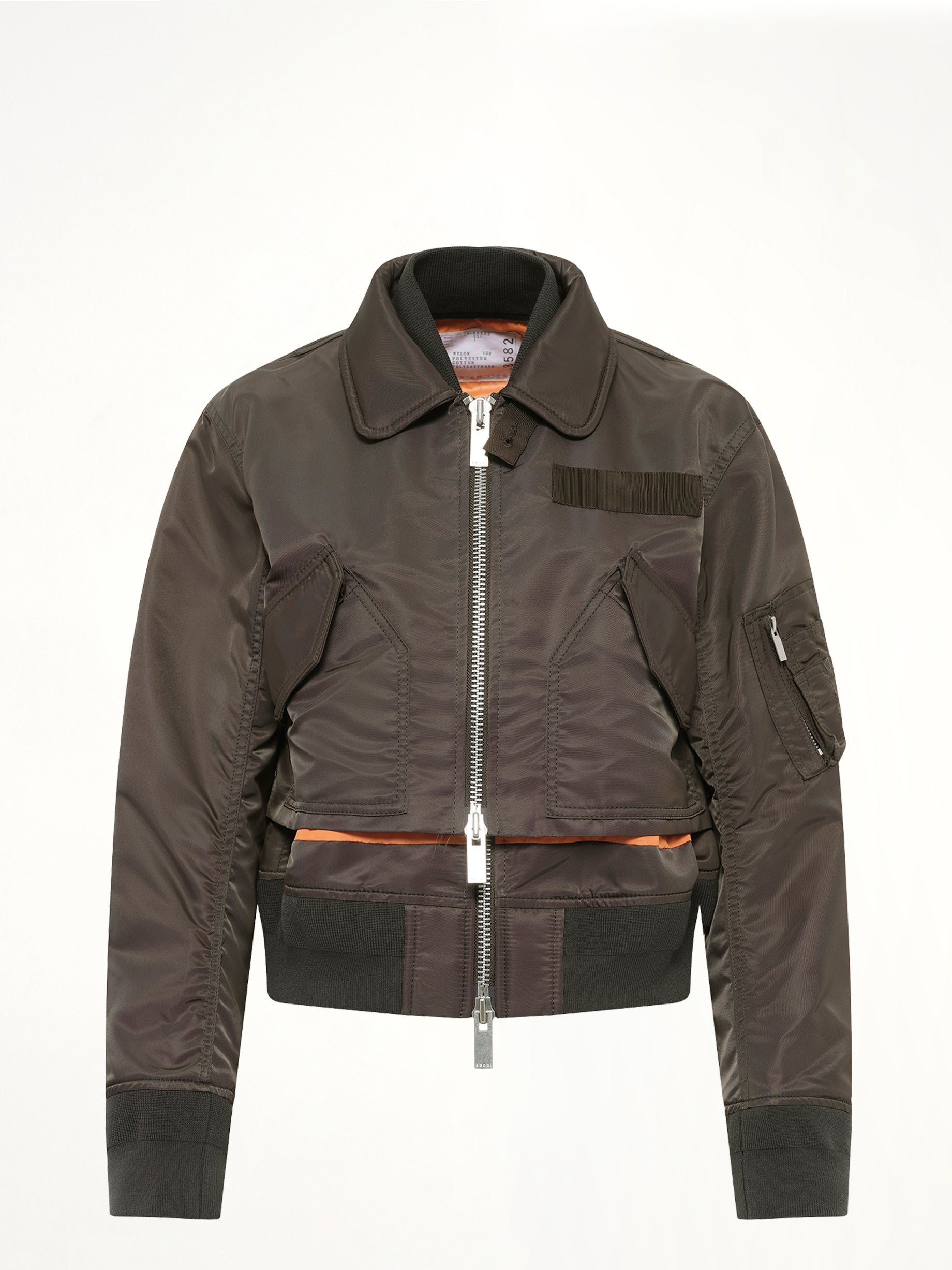 Nylon Twill Blouson in Dark Khaki