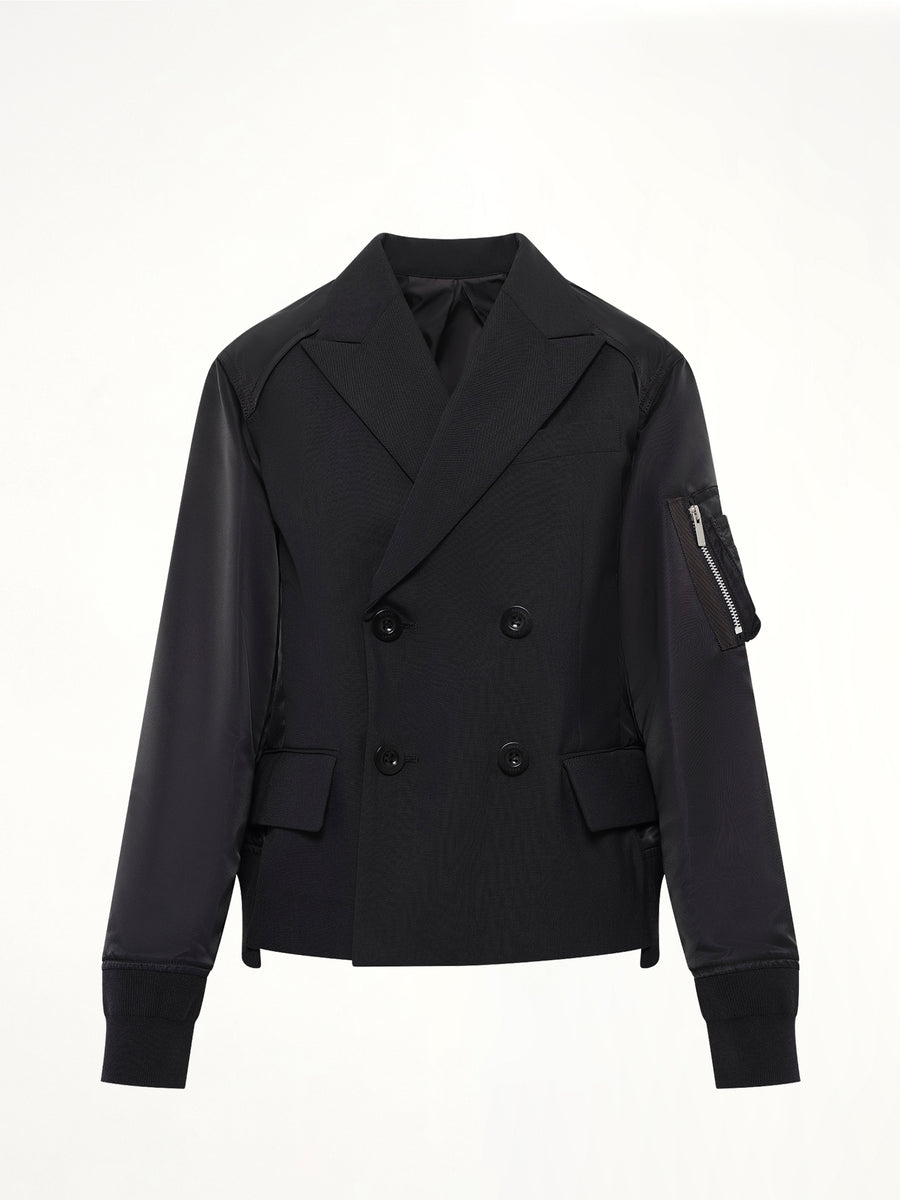 Suiting x Nylon Twill Jacket in Black