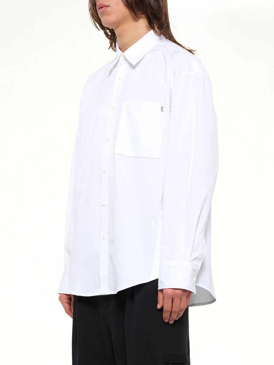 2 Pocket LS Shirt in White