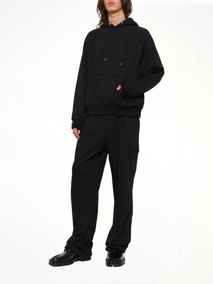 Back Print Hoodie in Black