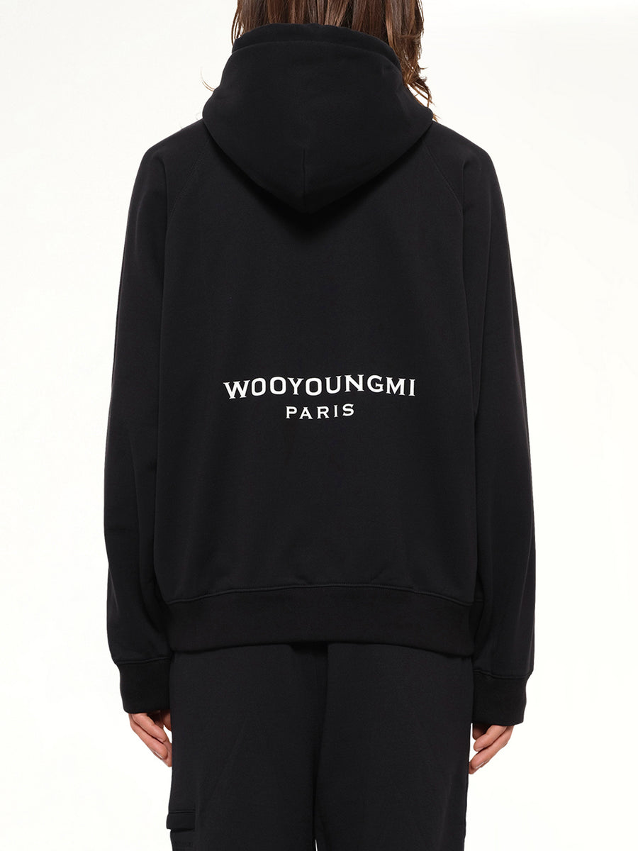 Back Print Hoodie in Black