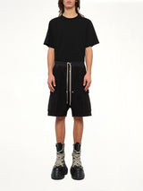 Brushed Twill Cargobela Shorts in Black