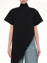 Cotton Jersey Triangle T-Shirt in Black