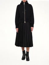 Cotton Jersey Zip Hoodie in Black