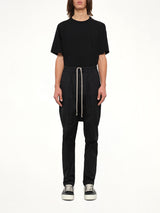 Cotton Poplin Drawstring Long in Black