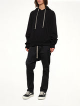 Cotton Poplin Drawstring Long in Black