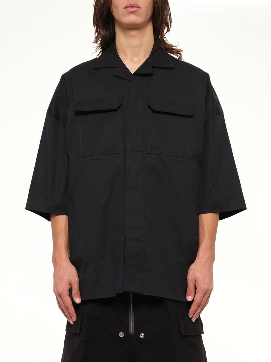 Cotton Twill Magnum Tommy Shirt in Black