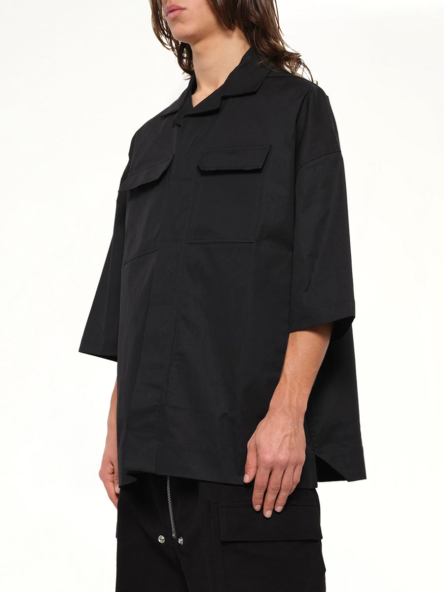 Cotton Twill Magnum Tommy Shirt in Black