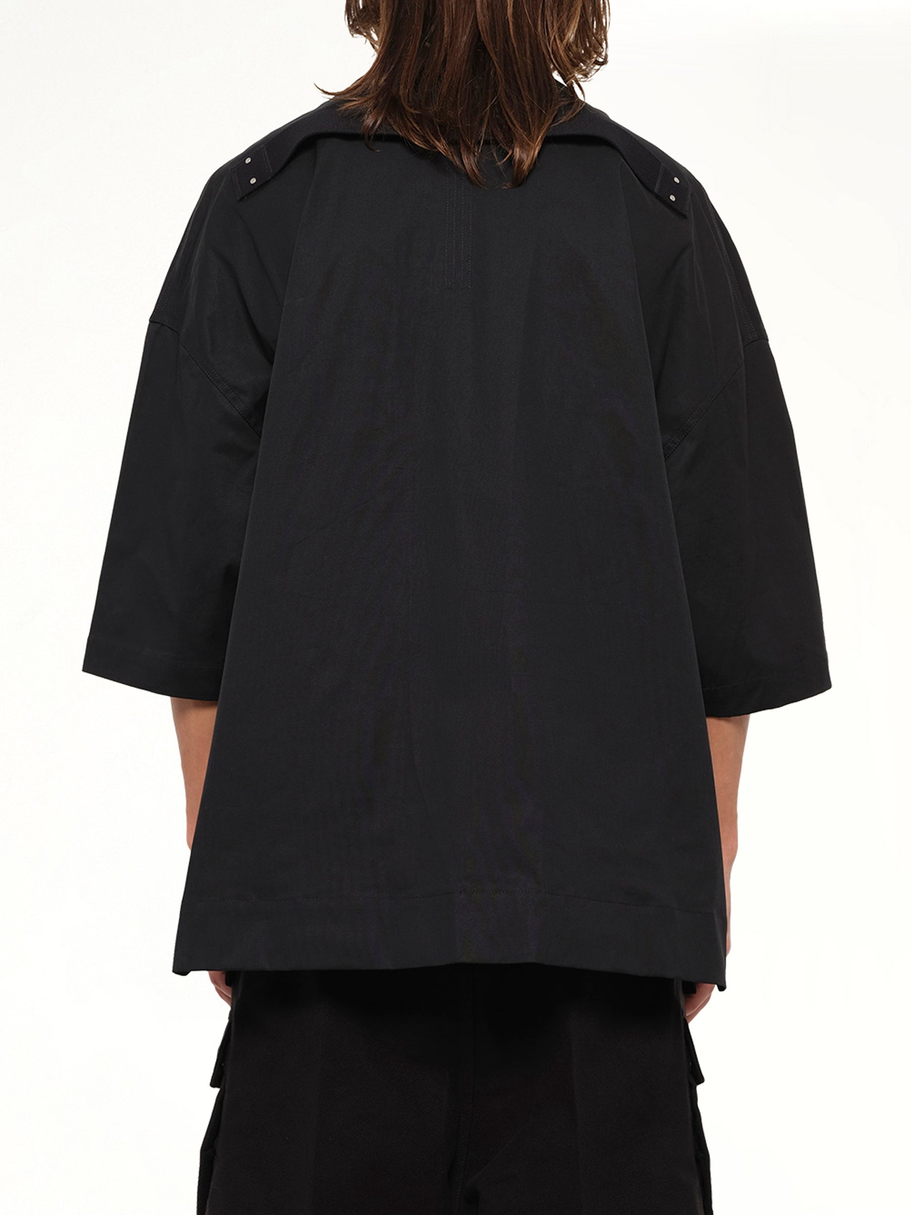Cotton Twill Magnum Tommy Shirt in Black
