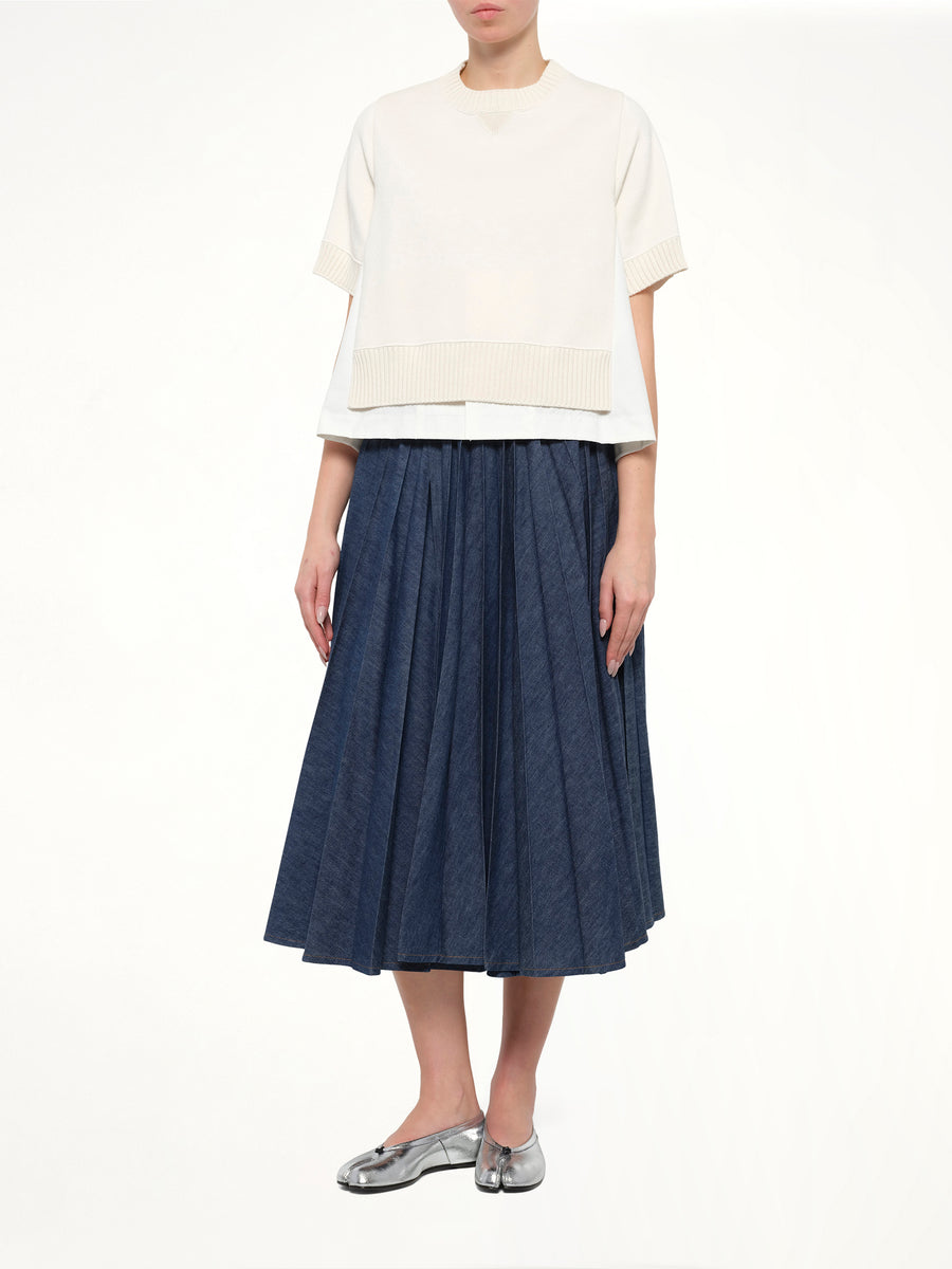 Cotton Weather x Cotton Cashmere Knit Sweater in Off White