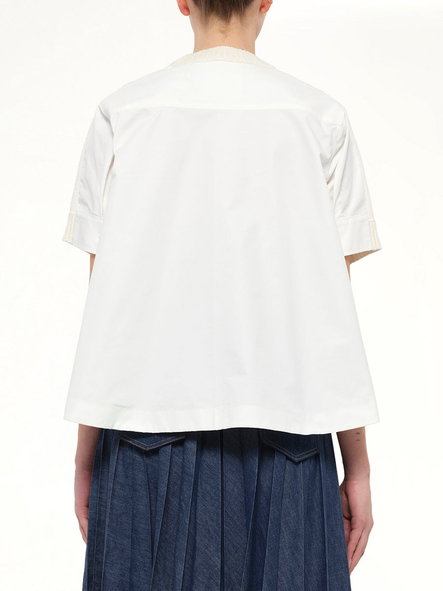 Cotton Weather x Cotton Cashmere Knit Sweater in Off White