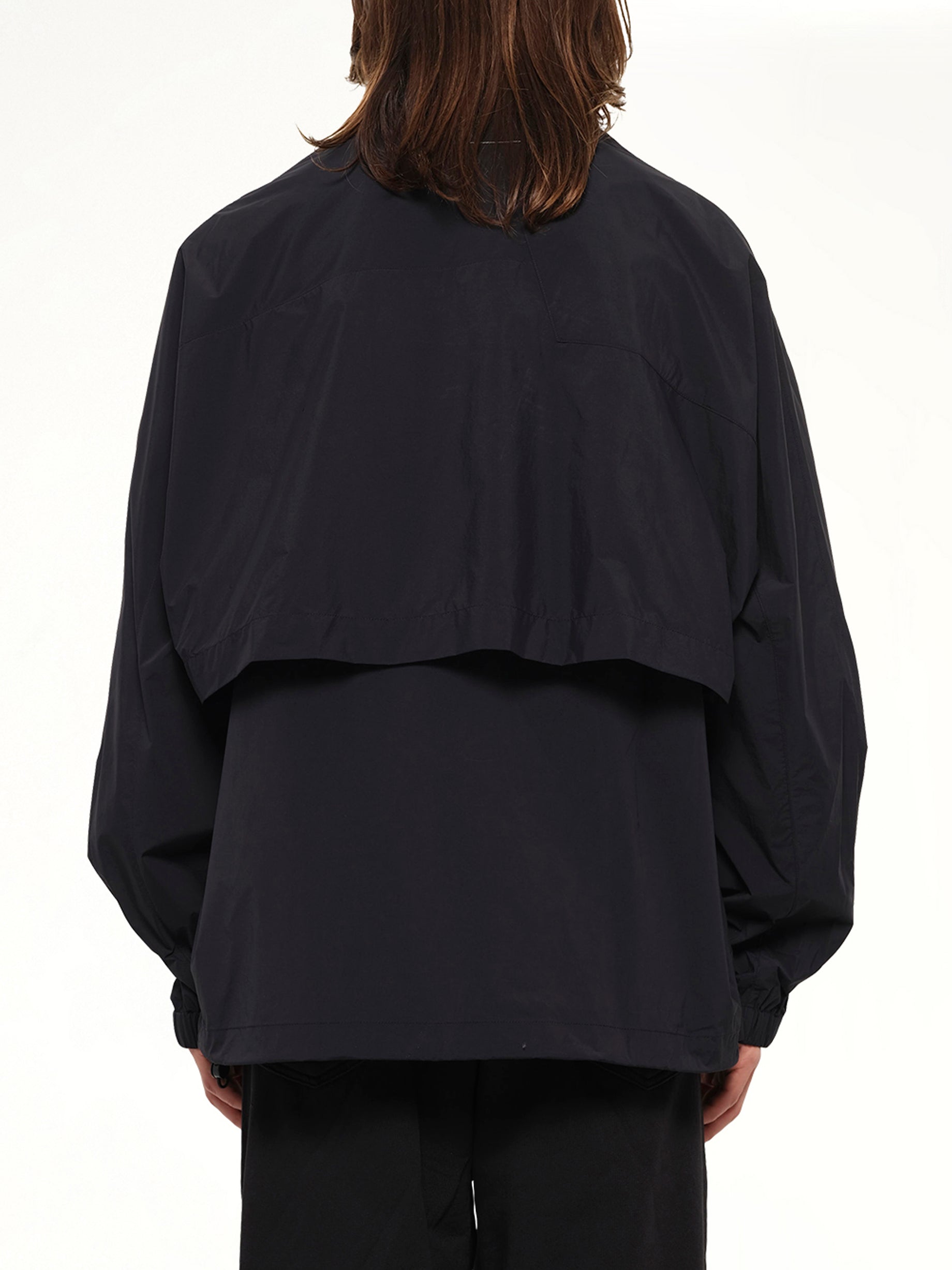 Crispy Thin Nylon Jacket in Black