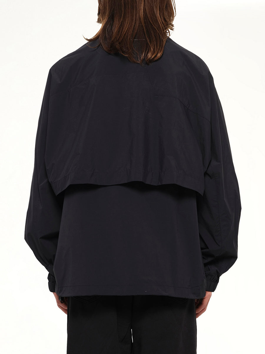 Crispy Thin Nylon Jacket in Black