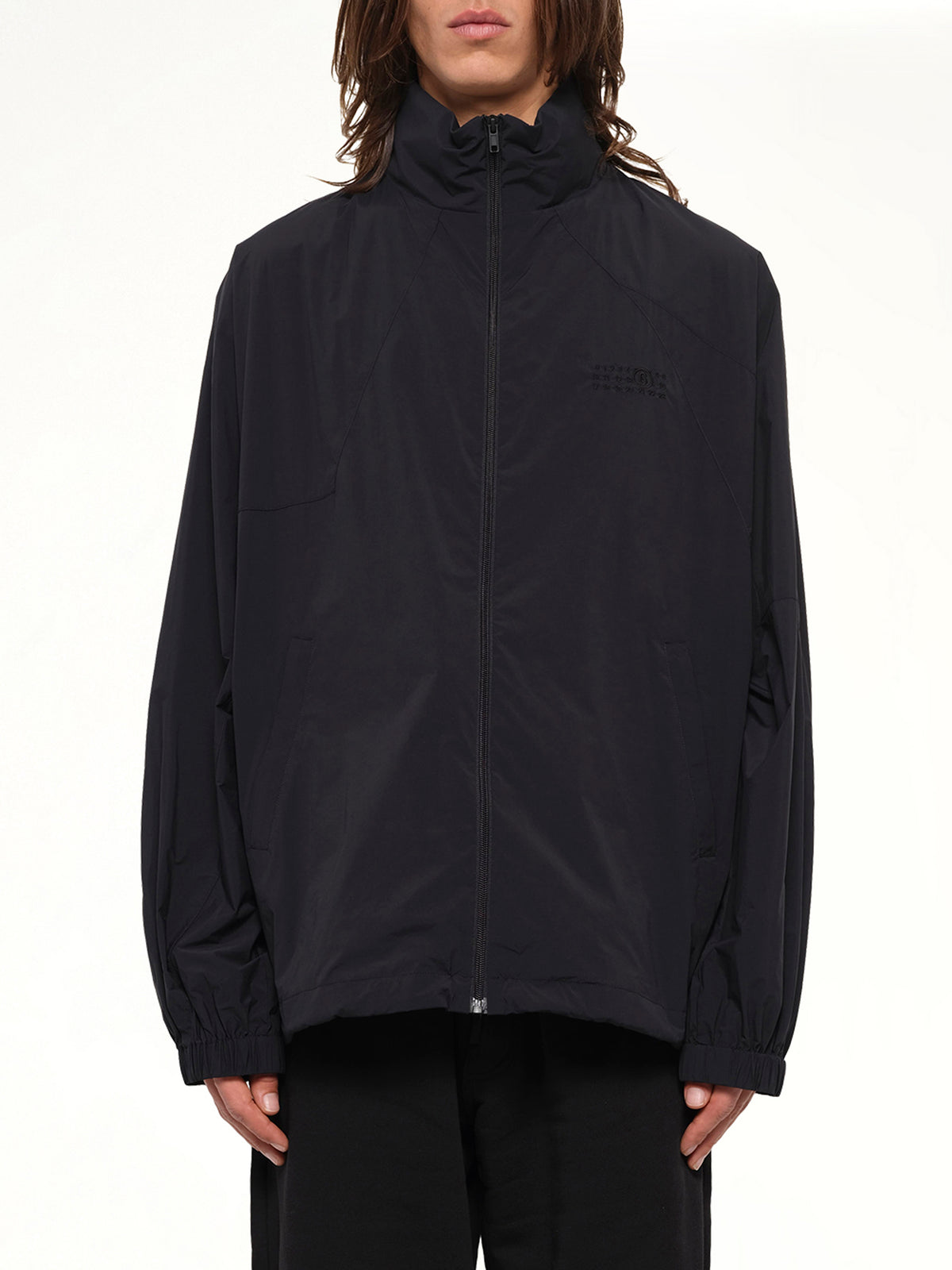 Crispy Thin Nylon Jacket in Black