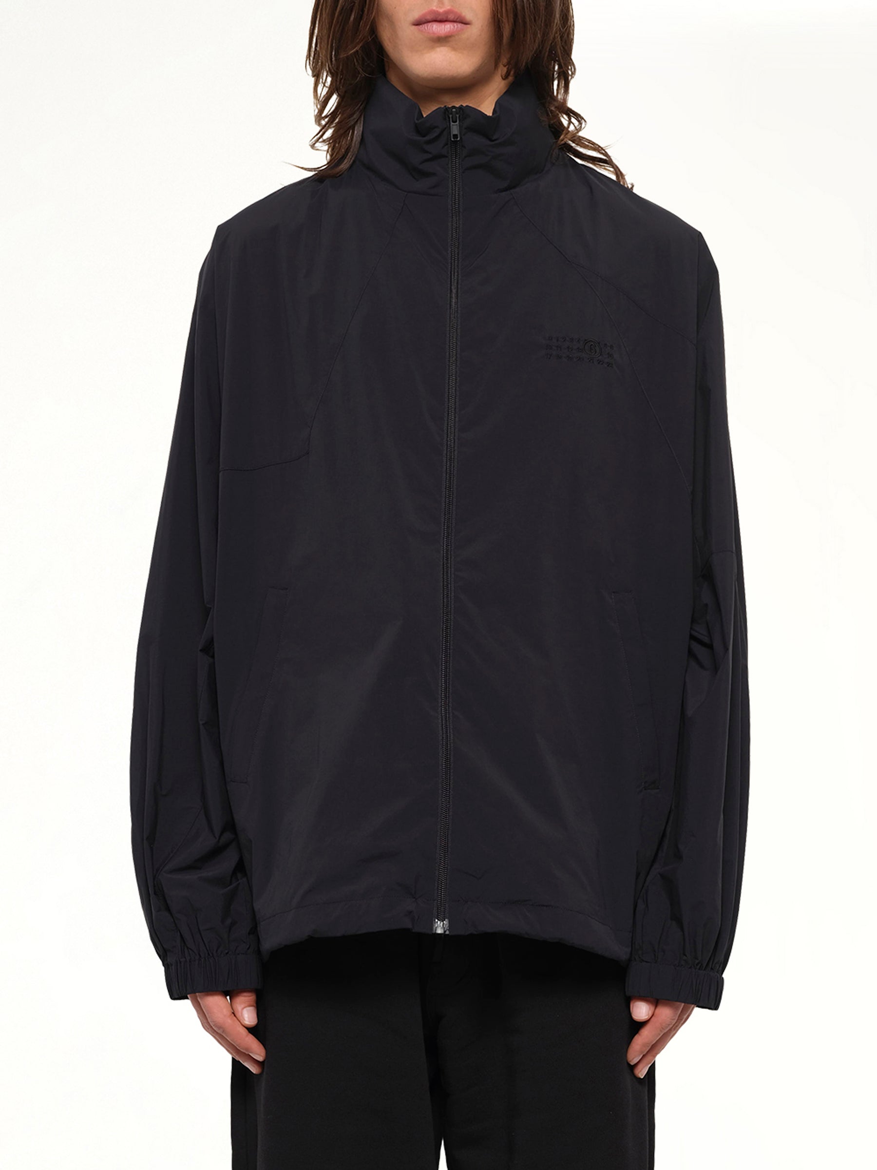Crispy Thin Nylon Jacket in Black