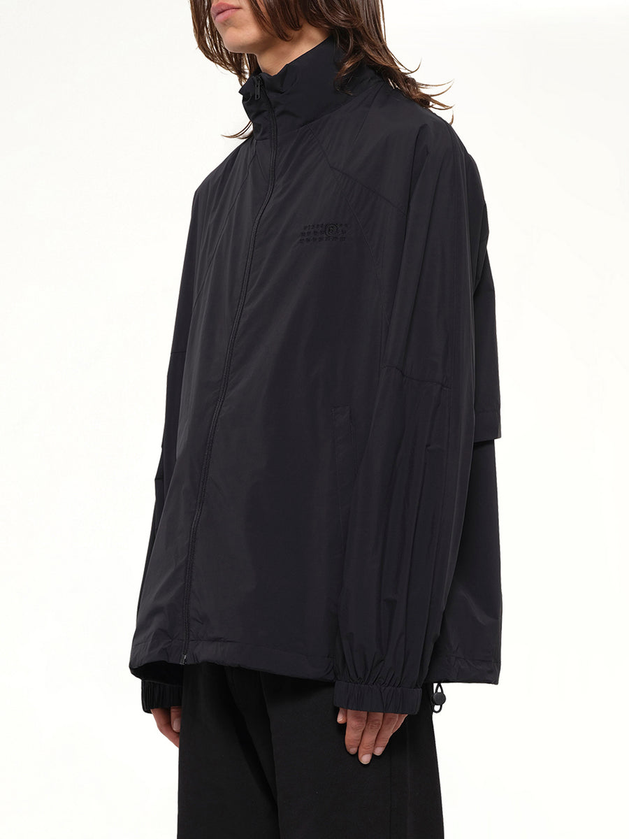 Crispy Thin Nylon Jacket in Black