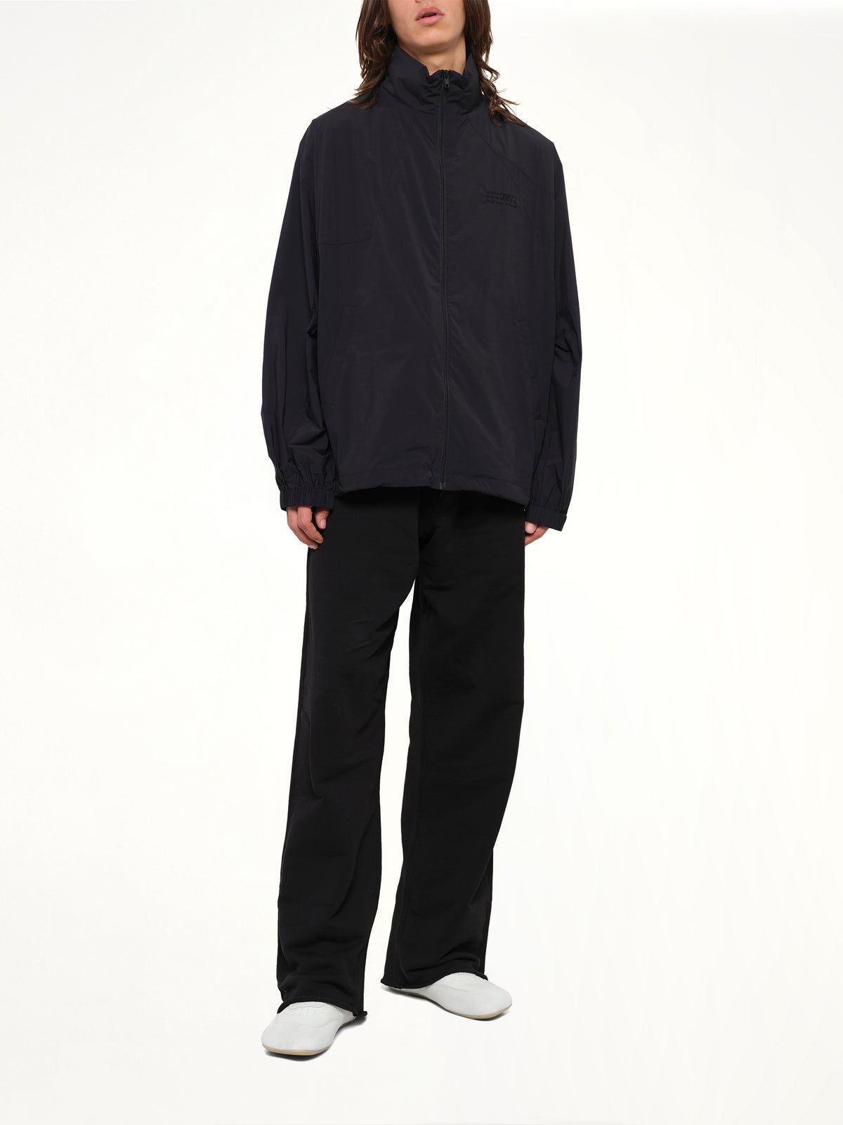 Crispy Thin Nylon Jacket in Black