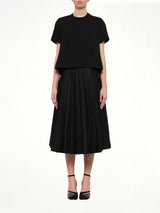 Denim x Cotton Jersey T-Shirt in Black