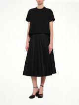 Denim x Cotton Jersey T-Shirt in Black