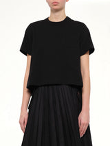 Denim x Cotton Jersey T-Shirt in Black