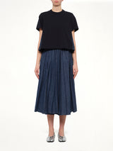 Denim x Cotton Jersey T-Shirt in Navy/Blue
