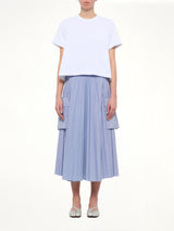 Denim x Cotton Jersey T-Shirt in White/Off White