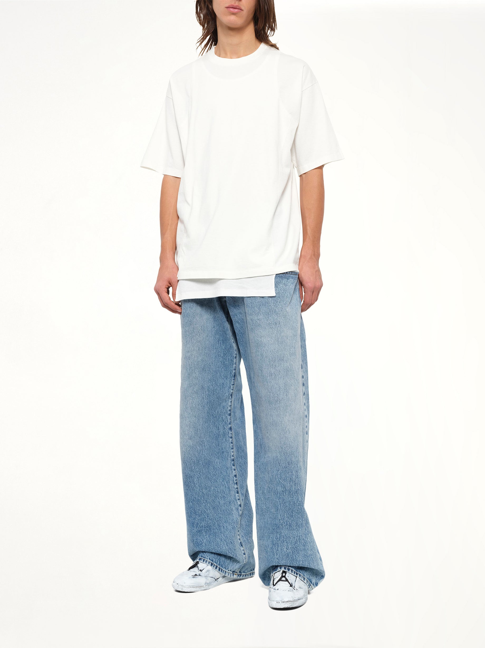 Double Layered T-Shirt in Off White