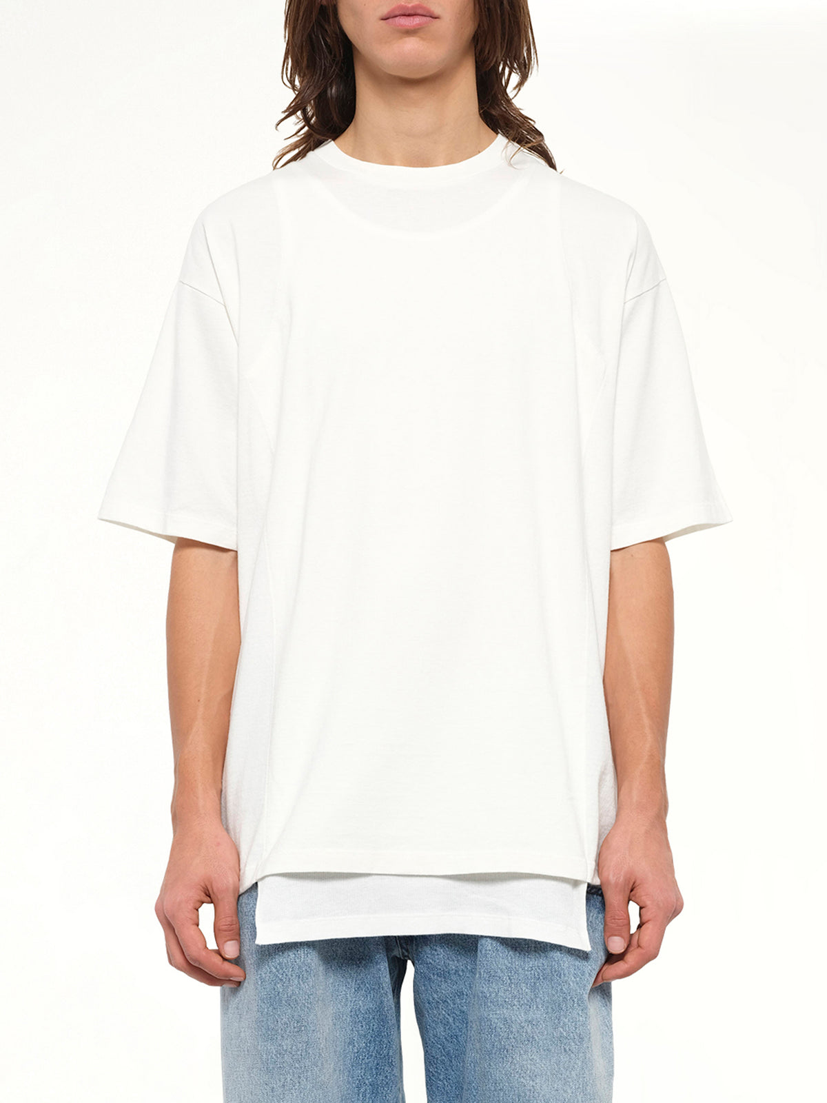 Double Layered T-Shirt in Off White